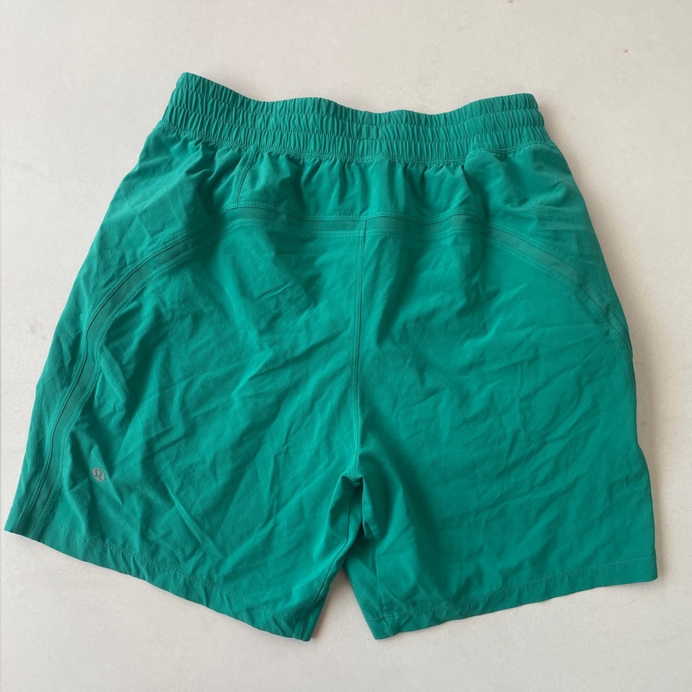 Lululemon men’s pace breaker linerless shorts green